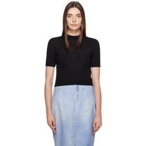 Jil Sander Embroidered Sweater Short Sleeve Black - L